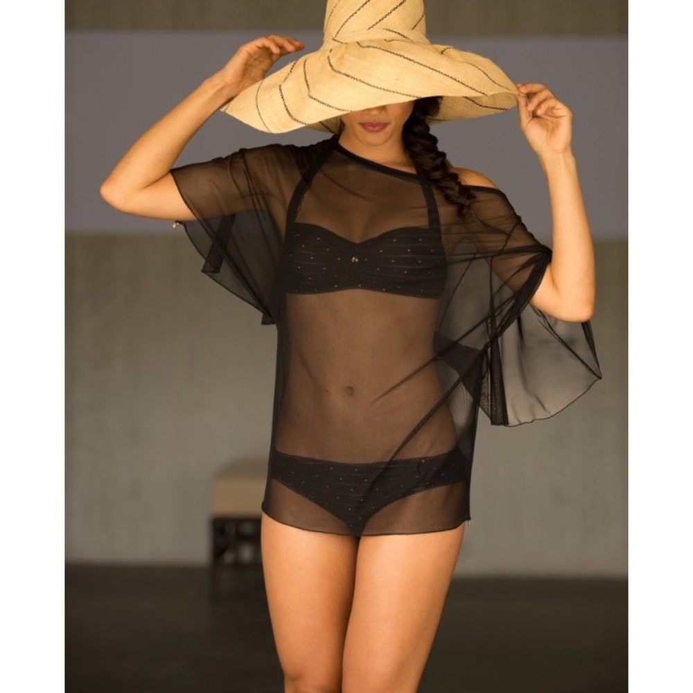 Swimsuit Mesh coverup - black - NWT